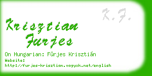 krisztian furjes business card